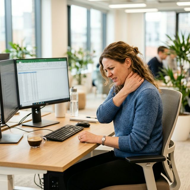 Ofis çalışanı boyun ağrısı